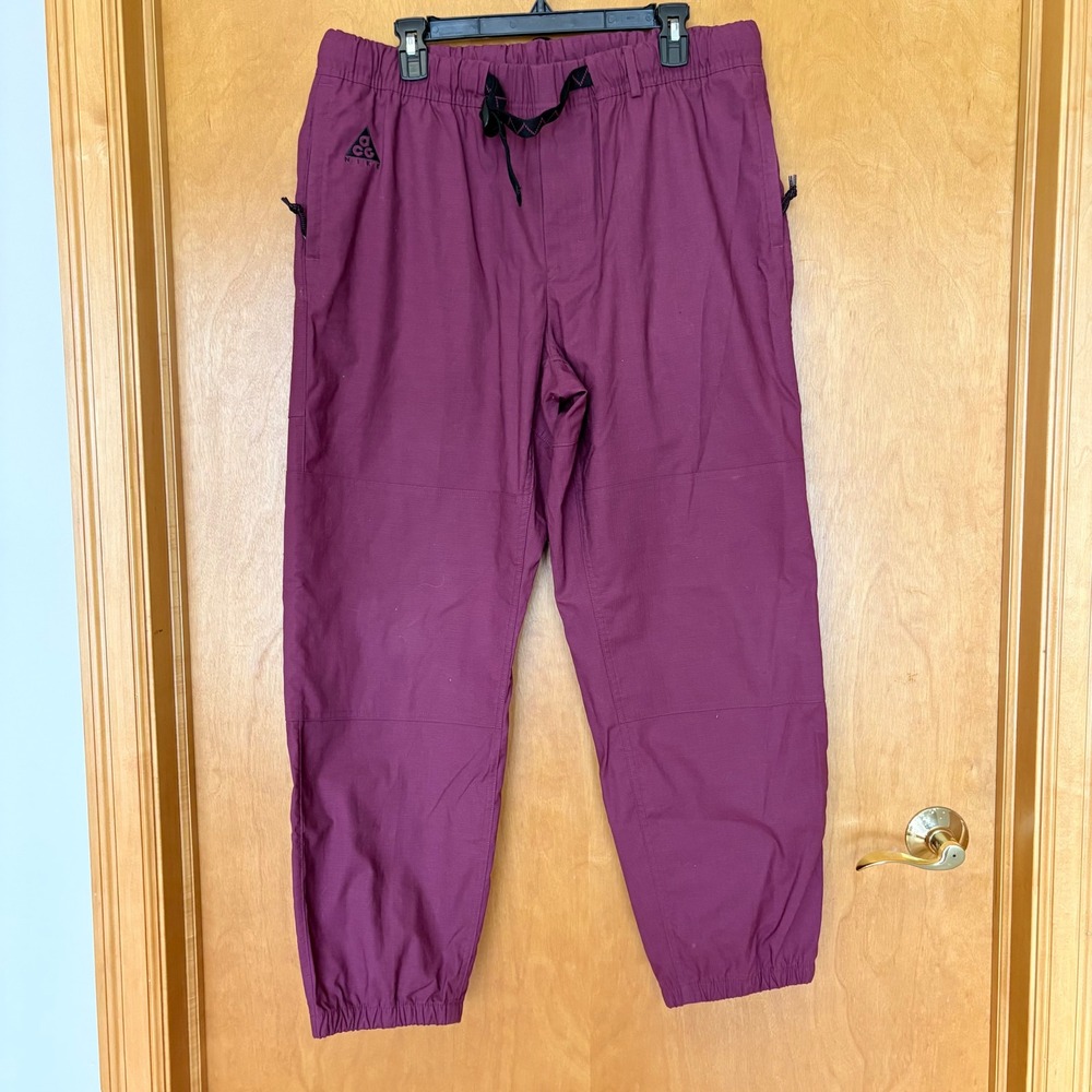 Nike ACG Woven Cargo Pants Mens Large Burgundy CD4540-671 All Conditions Gear